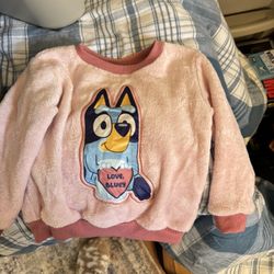 fuzzy bluey sweater