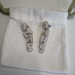 “Mrs” Beaded Drop Earrings