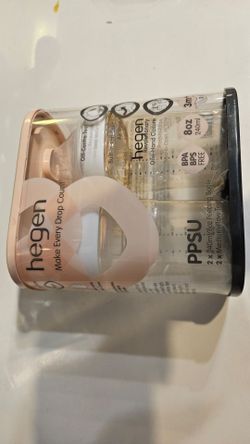 Hegen PPSU Baby Bottles 8oz 240ml 2 Pack Medium Flow Teats 3M+ BPA Free New