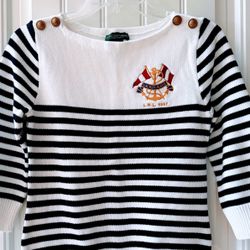 ralph lauren dark navy blue/white small worn once