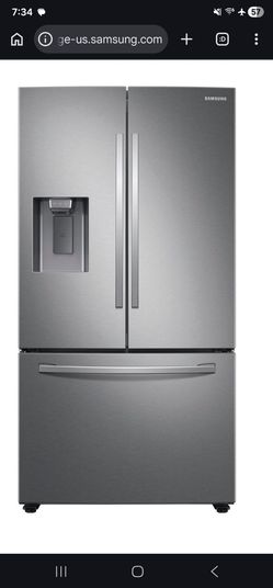 Near Perfect Condition Samsung Stainless 3 Door Refrigerator With Dual Ice Maker