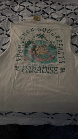 SpongeBob SquarePants Welcome to Paradise Tank Top sleeveless mens x large