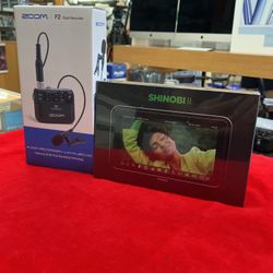Shinibi II Monitor And Zoom F2 Field Recorder 