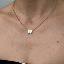 Necklace with Double Happiness Asian Character Charm 