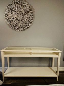White console table