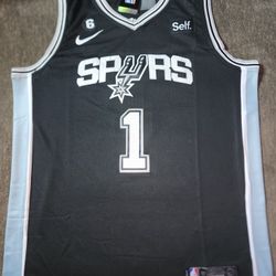 Bramd New Spurs Victor Wembanyama Nike 2023 NBA Draft First Round Pick Swingman Jersey  Icon Edition