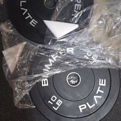 10 Lb Olympic Bumper Plate Set