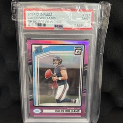 2024 PANINI DONRUSS | OPTIC PREVIEW-PINKCALEB WILLIAMS 327 MINT PSA 9