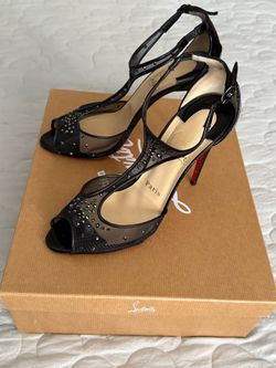 Christian Louboutin black mesh size 37