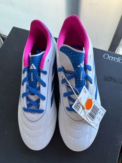 NEW Adidas Goletto Soccer Cleats – White/Blue/Pink