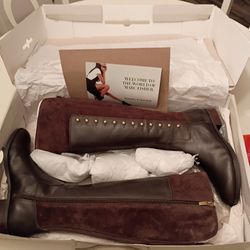 New Knee High Leather Boots Marc Fisher Sz 7M