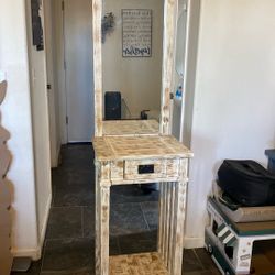 mirror with stand/ bathroom /entry way