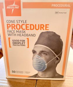 Cone Style Procedure Face Mask 50 Pc Medline