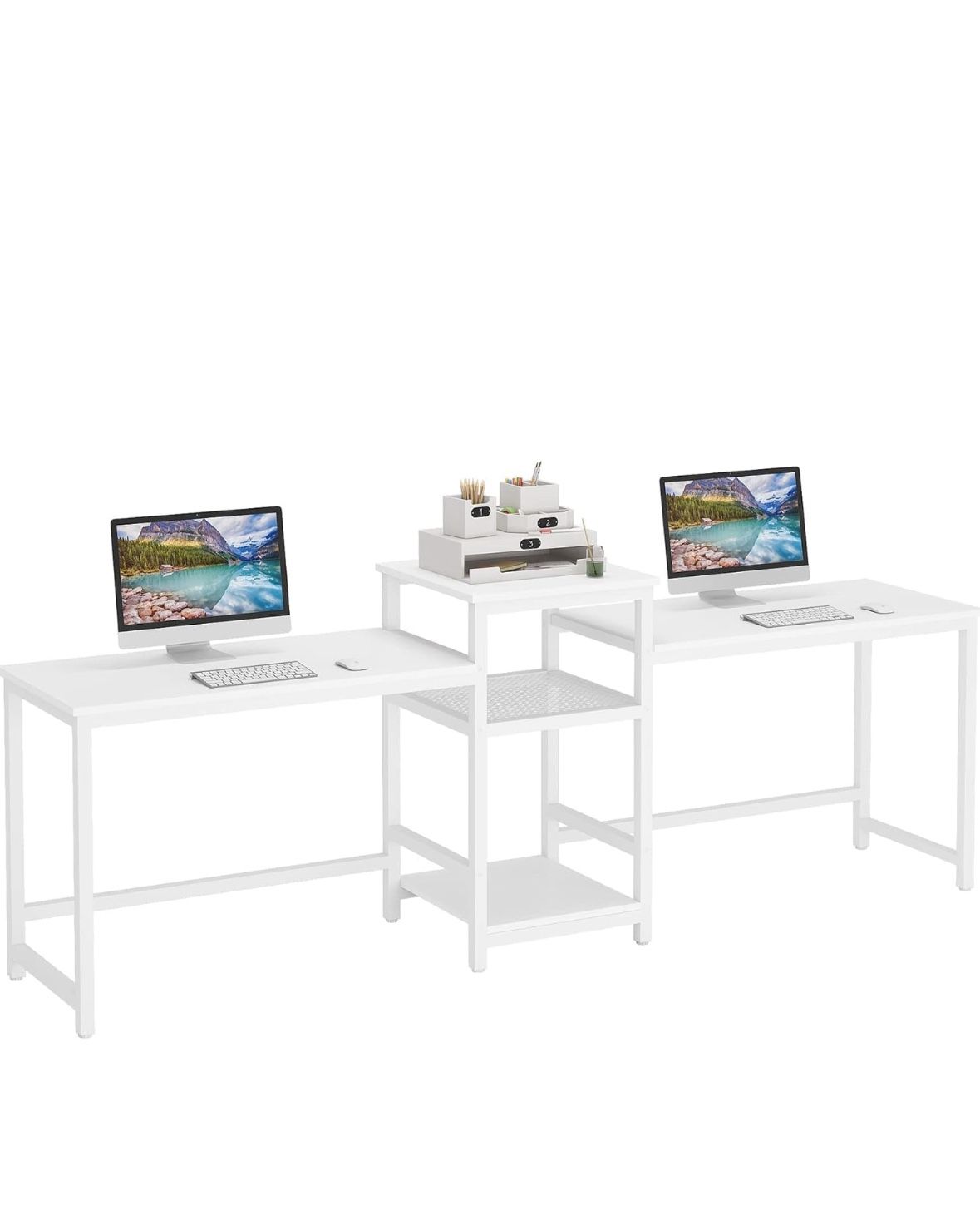 double white desk