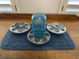 4 Metal Chicken Feeders Bases