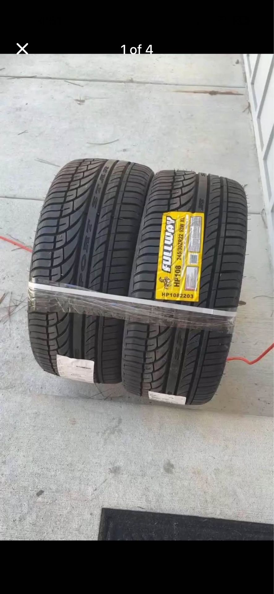 Fullway HP108 Sport Star 245/30R22 Brand New Tires