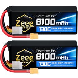 Zeee Premium Pro 8100mAh 6S 130C Lipo Battery 2-Pack