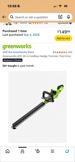 Greenworks hedge trimmer
