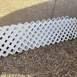 White Vinyl Traditional Lattice 2x8 