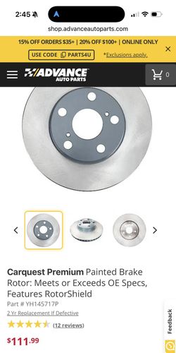 Front Disc Break Rotors