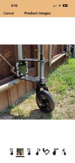 Stark USA 8" Gate Wheel Wood Chainlink Flat-Free Tire for Outdoor Wooden Gates or Fence Gate Caster Wheel 200lb Capacity 360° Rotation Spring-Loaded  