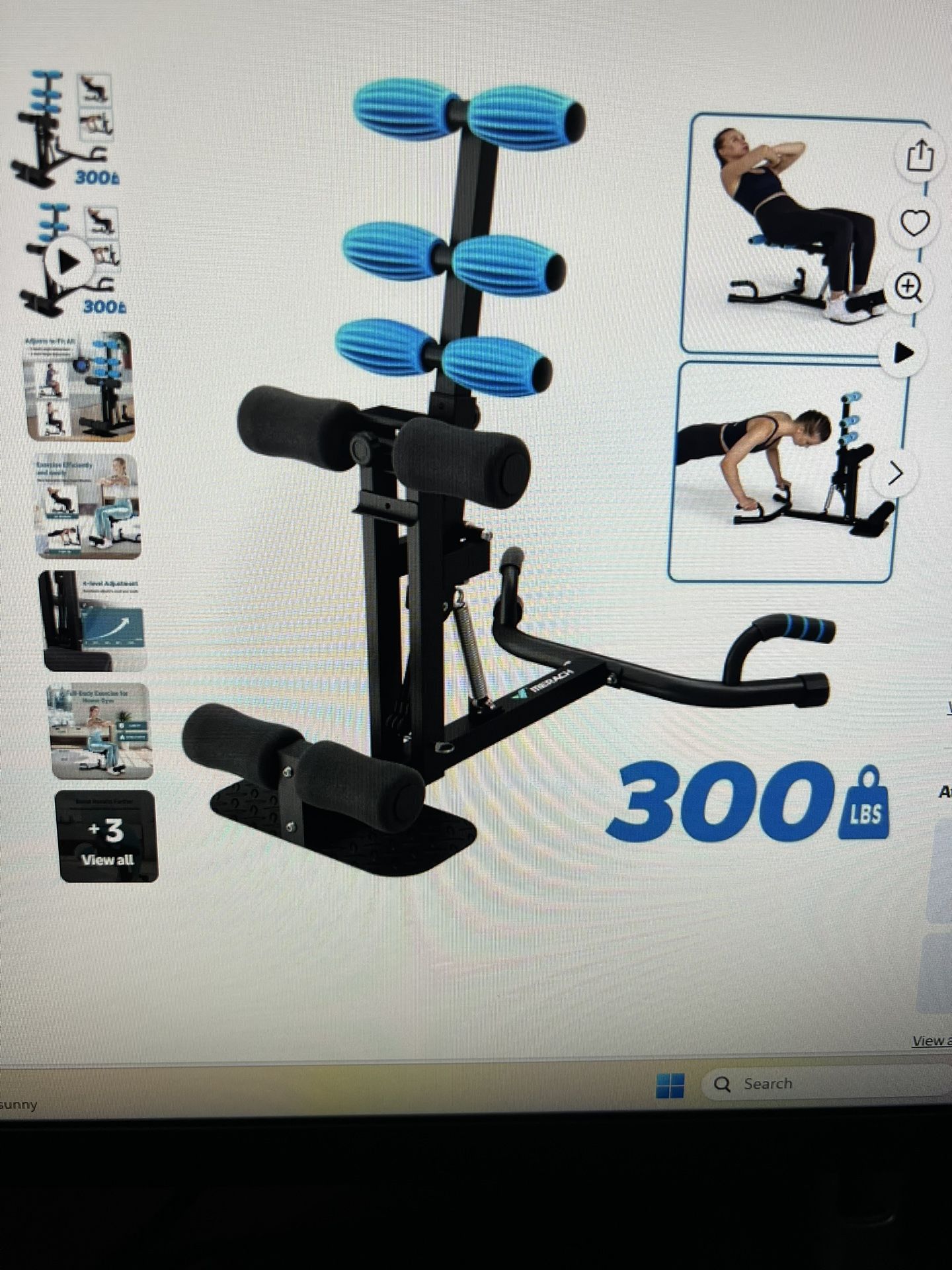 Merach Adjustable Glutes Trainer & Deep squats Machine