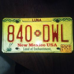 1997 New Mexico License Plate $15