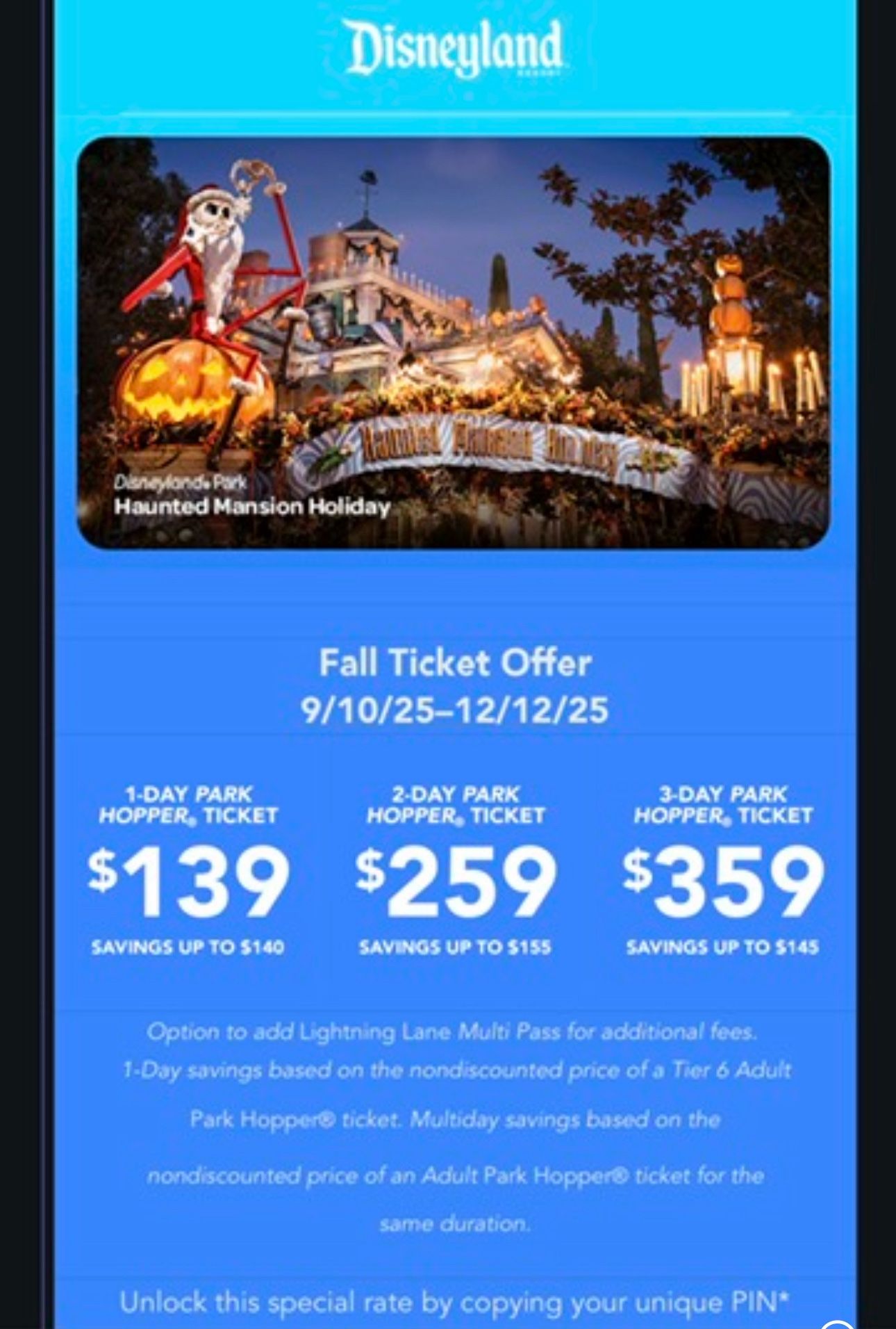 SPECIAL DISCOUNTED DISNEYLAND TICKETS $150