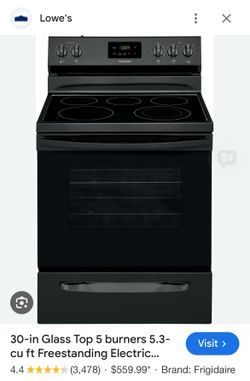 Frigidaire Black Stove and Refrigerator