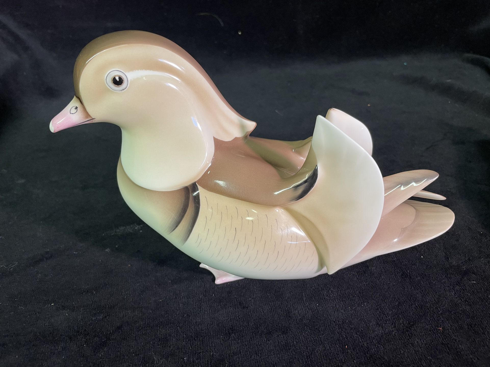 Vintage Noritake Nippon Toki Kaisha Bone China Mandarin Ducks Figurines (pair).