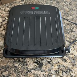 George Foreman 5 Serving Electric Indoor Grill and Panini Press in Silver