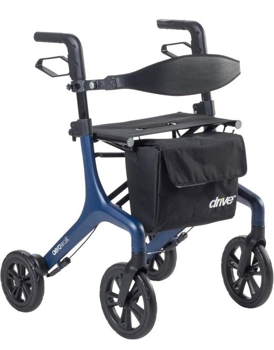 AeroWalk Ultra-Lite Rollator Foldable Rollator Walker with Seat