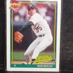 1001 Topps Top 40 Years Baseball Oakland Athletics Bob Welch.