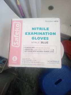 Nitrile Blue Exam Gloves  Size Small 