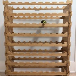 Bamboo Stackable Modular Wine Shelves