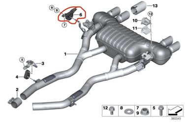 15-20 BMW M3 M4 F80 F82 Muffler Rubber Mount 