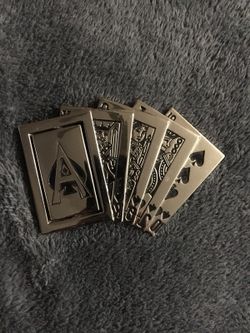 Belt buckle poker cards