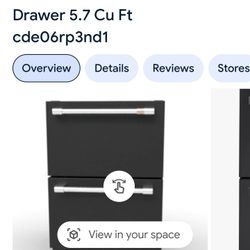 Cafe Refrigerator Built In Dual Drawer 5.7 Cu Ft cde06rp3nd1