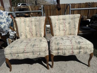 Pair of vintage slipper chairs