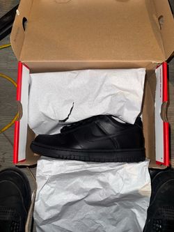 Pitch Black Dunks 6y