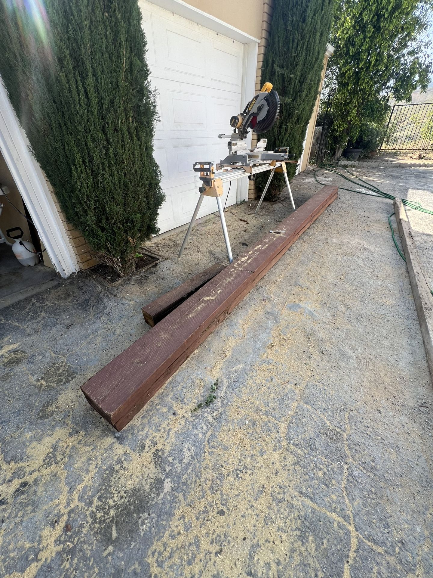 $150 for both brown treated beams