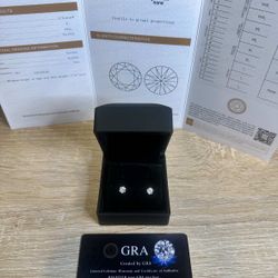 925 Silver Moissanite Earrings Brand New Passes Diamond Tester Water Resistant 