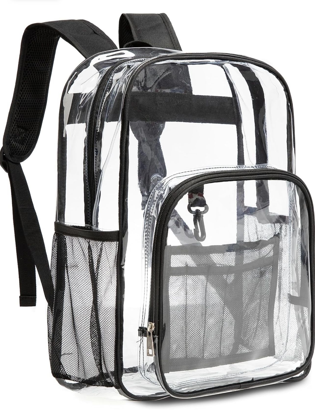 Clear Backpack Heavy Duty PVC Transparent Backpack See Through Backpacks for School,Work,Sports,Stadium,Security Travel