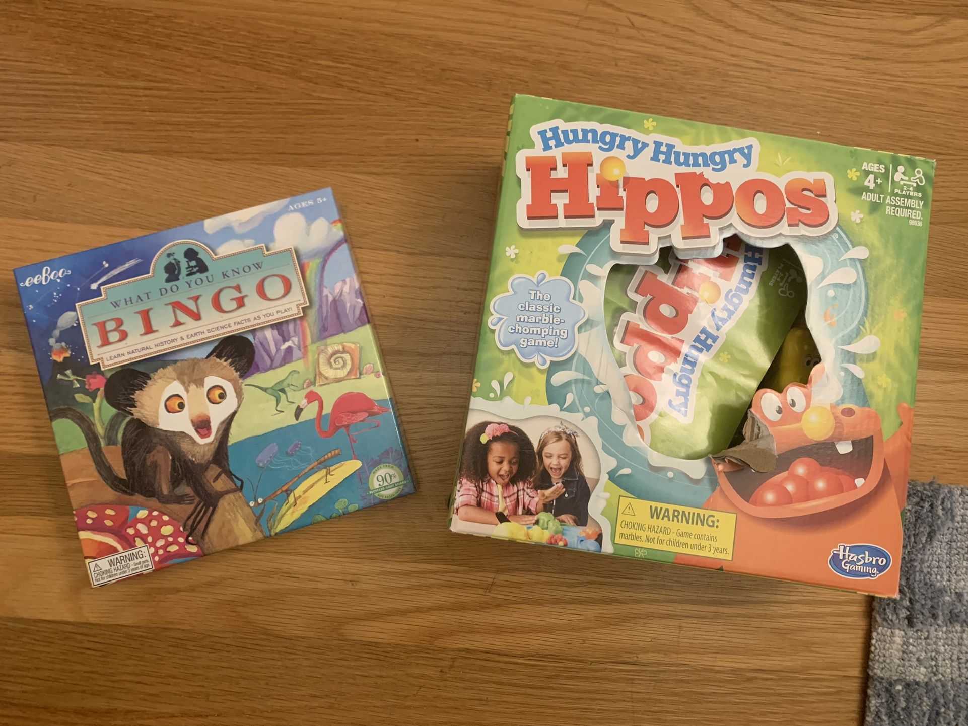 Hungry, Hungry Hippos & What Do You Know Bingo