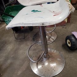 2 Adjustable Height Bar Stools  For Pair 