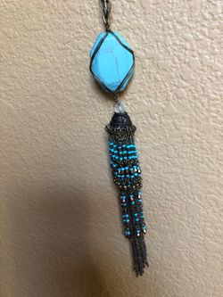TURQUOISE STONE LONG NECKLACE