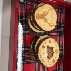 Rustic Christmas Coasters