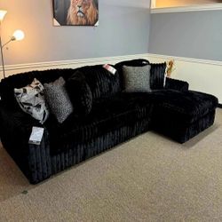 BLACK ONYX 2-PIECE RAF SECTIONAL