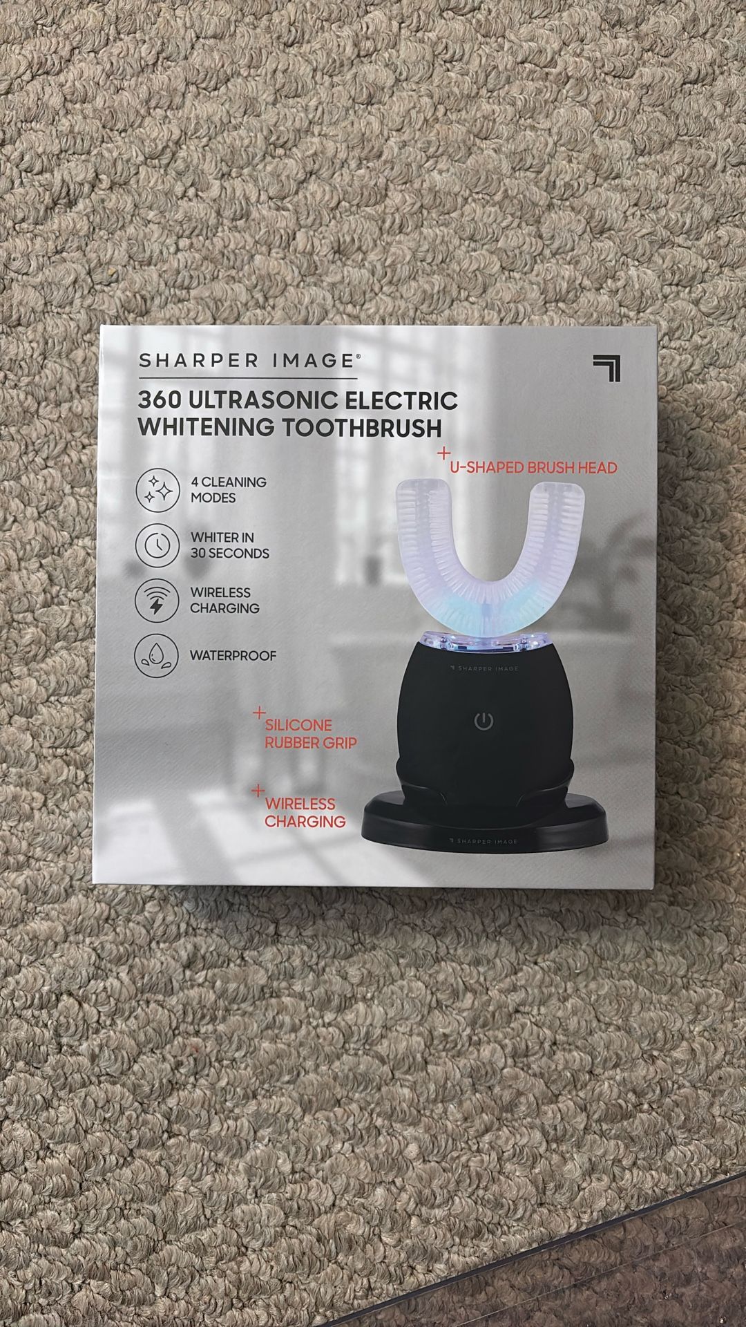 Brand New Sharper Image 360 Ultrasonic Electric Whitening Toothbrush