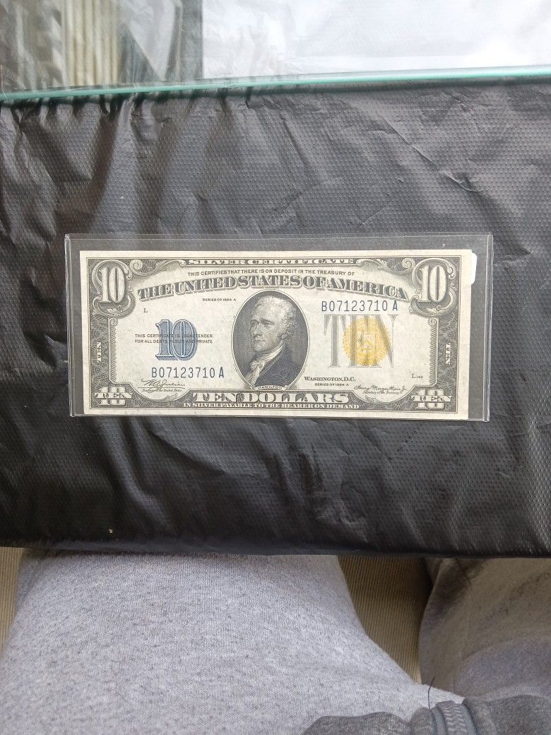 "Orange Seal" Silver Certificate Legal Currency 